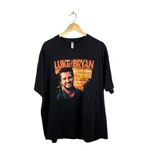 AUTHENTIC Luke Bryan Sunset Repeat Crewneck Tee in Black Multi Size 2XL